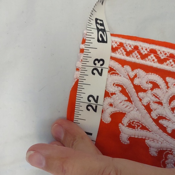 Michael Kors Long Sleeved Orange Embroidered Tunic/Cover Up Size Medium - Picture 10 of 15